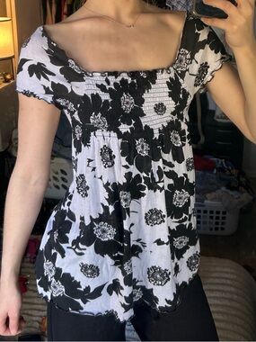 Fang y2k babydoll off the shoulder top